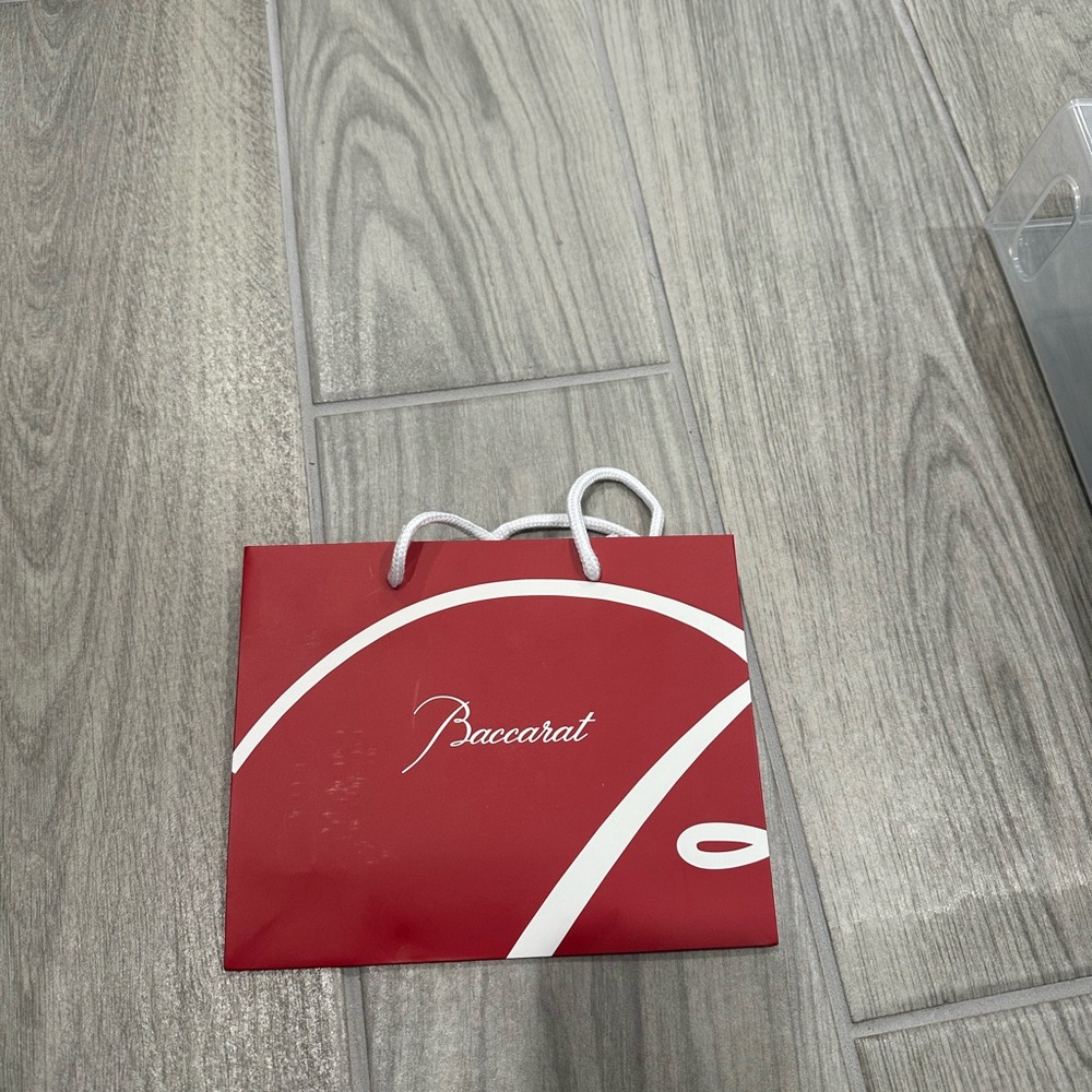 Baccarat Red Gift Bag with White Handles